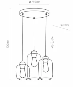 Clearance Sklep Kaja Lampa wisząca z beżowymi kloszami TK 3175 MARCO BROWN | Kaja