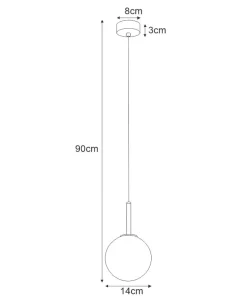 Discount Sklep Kaja Lampa wisząca z białym kloszem do sypialni K-4885 FARO | Kaja