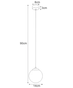 Best Sale Sklep Kaja Lampa wisząca z białym matowym kloszem 14 cm K-4910 ISLA | Kaja
