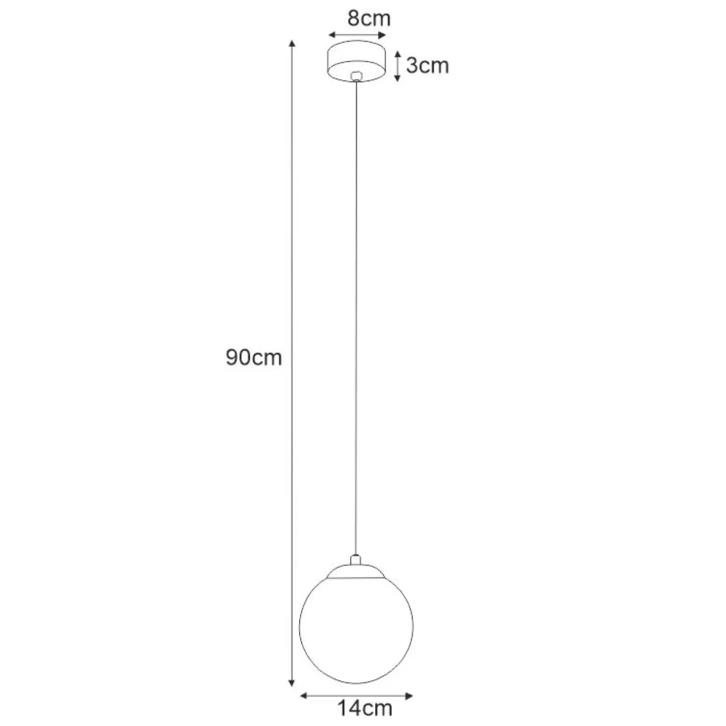 Best Sale Sklep Kaja Lampa wisząca z białym matowym kloszem 14 cm K-4910 ISLA | Kaja