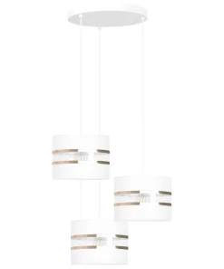 Lampa wisząca z białymi abażurami, nad stół K-5212 z serii VICTORIA*Sklep Kaja Cheap