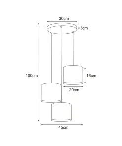 Lampa wisząca z białymi abażurami, nad stół K-5212 z serii VICTORIA*Sklep Kaja Cheap