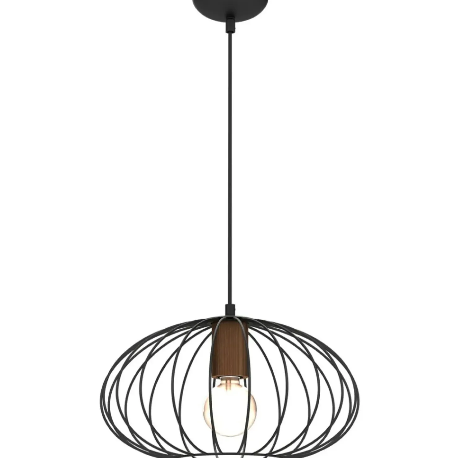 Discount Sklep Kaja Lampa wisząca z brązową oprawkę na żarówkę MLP7959 z serii MERIDIANO | Kaja Oświ