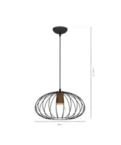 Discount Sklep Kaja Lampa wisząca z brązową oprawkę na żarówkę MLP7959 z serii MERIDIANO | Kaja Oświ