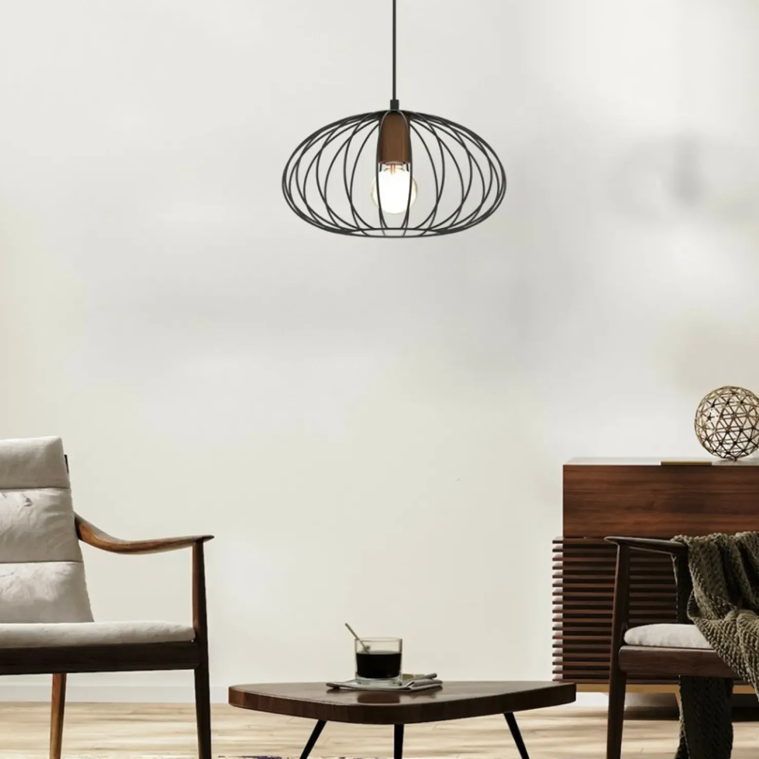 Discount Sklep Kaja Lampa wisząca z brązową oprawkę na żarówkę MLP7959 z serii MERIDIANO | Kaja Oświ