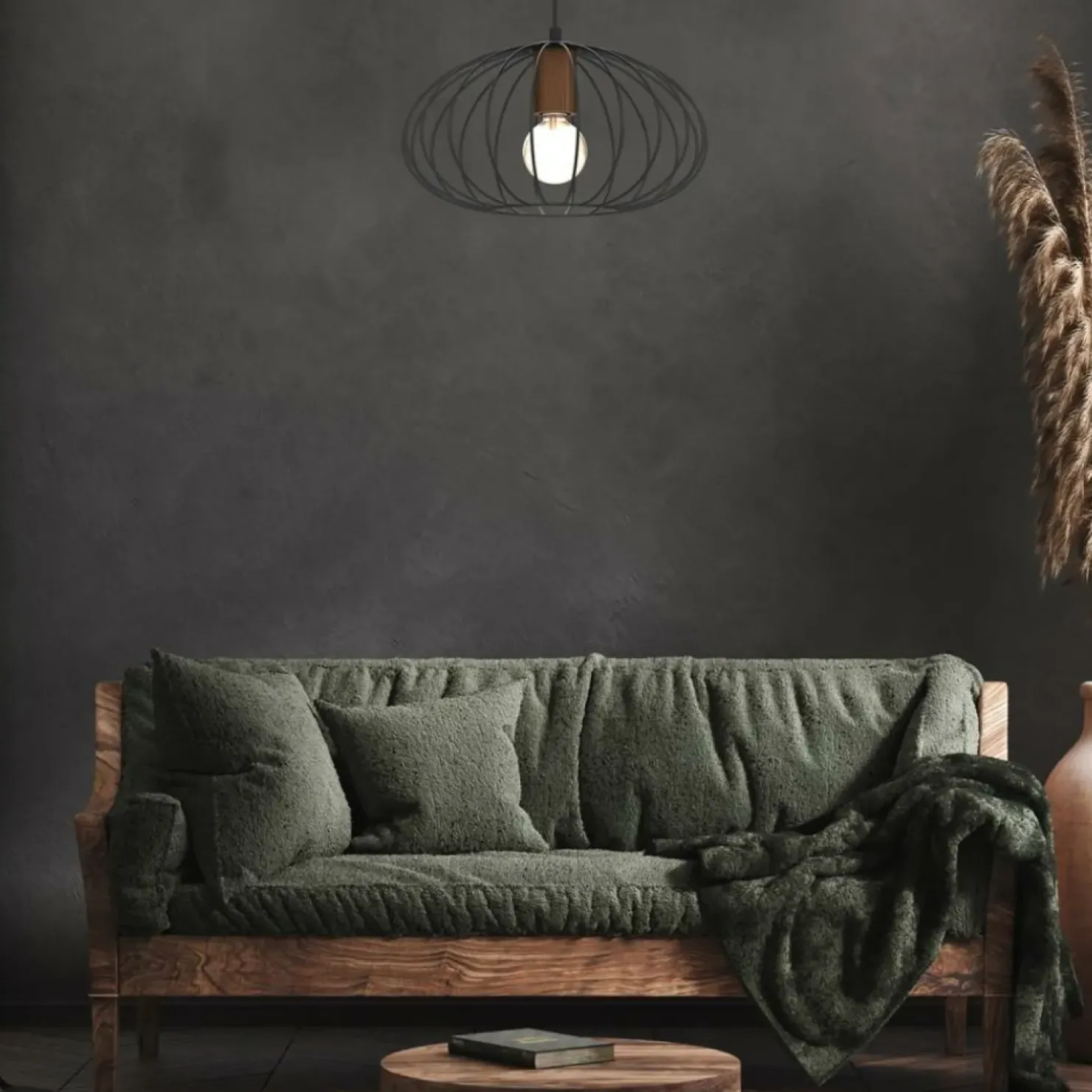 Discount Sklep Kaja Lampa wisząca z brązową oprawkę na żarówkę MLP7959 z serii MERIDIANO | Kaja Oświ