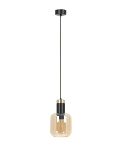 Sale Sklep Kaja Lampa wisząca z bursztynowym kloszem K-5265 z serii DOKA | Kaja