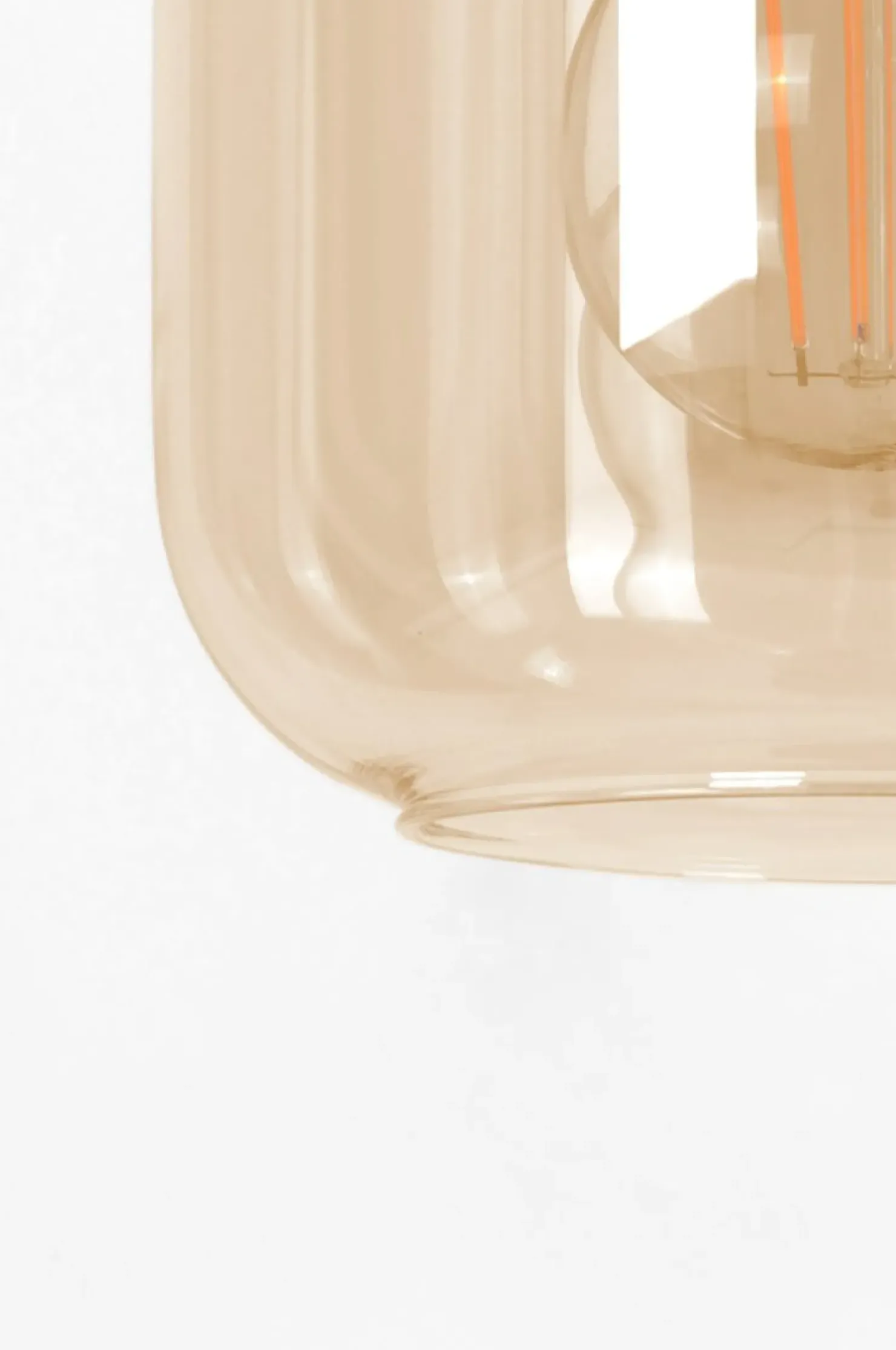 Sale Sklep Kaja Lampa wisząca z bursztynowym kloszem K-5265 z serii DOKA | Kaja