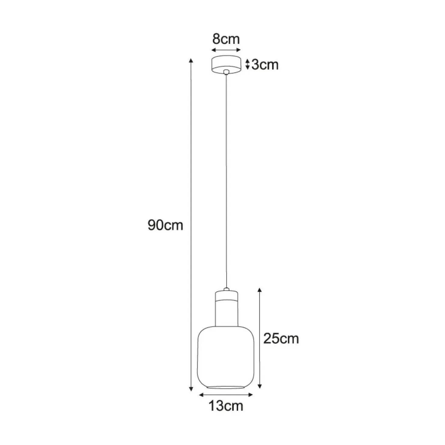 Sale Sklep Kaja Lampa wisząca z bursztynowym kloszem K-5265 z serii DOKA | Kaja