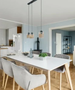 New Sklep Kaja Lampa wisząca z bursztynowymi kloszami, do salonu K-5570 z serii SORO