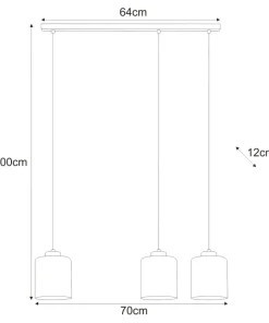 New Sklep Kaja Lampa wisząca z bursztynowymi kloszami, do salonu K-5570 z serii SORO