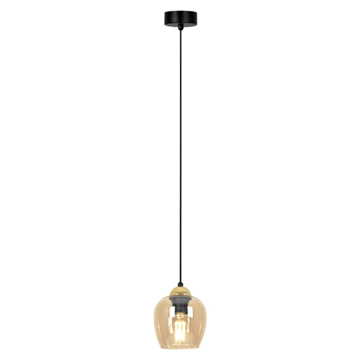 Flash Sale Sklep Kaja Lampa wisząca z bursztynowym kloszem K-5605 z serii TULA