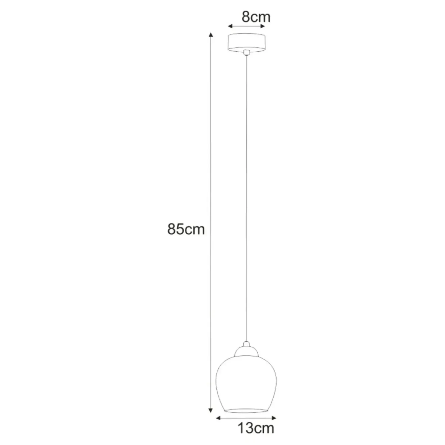 Flash Sale Sklep Kaja Lampa wisząca z bursztynowym kloszem K-5605 z serii TULA