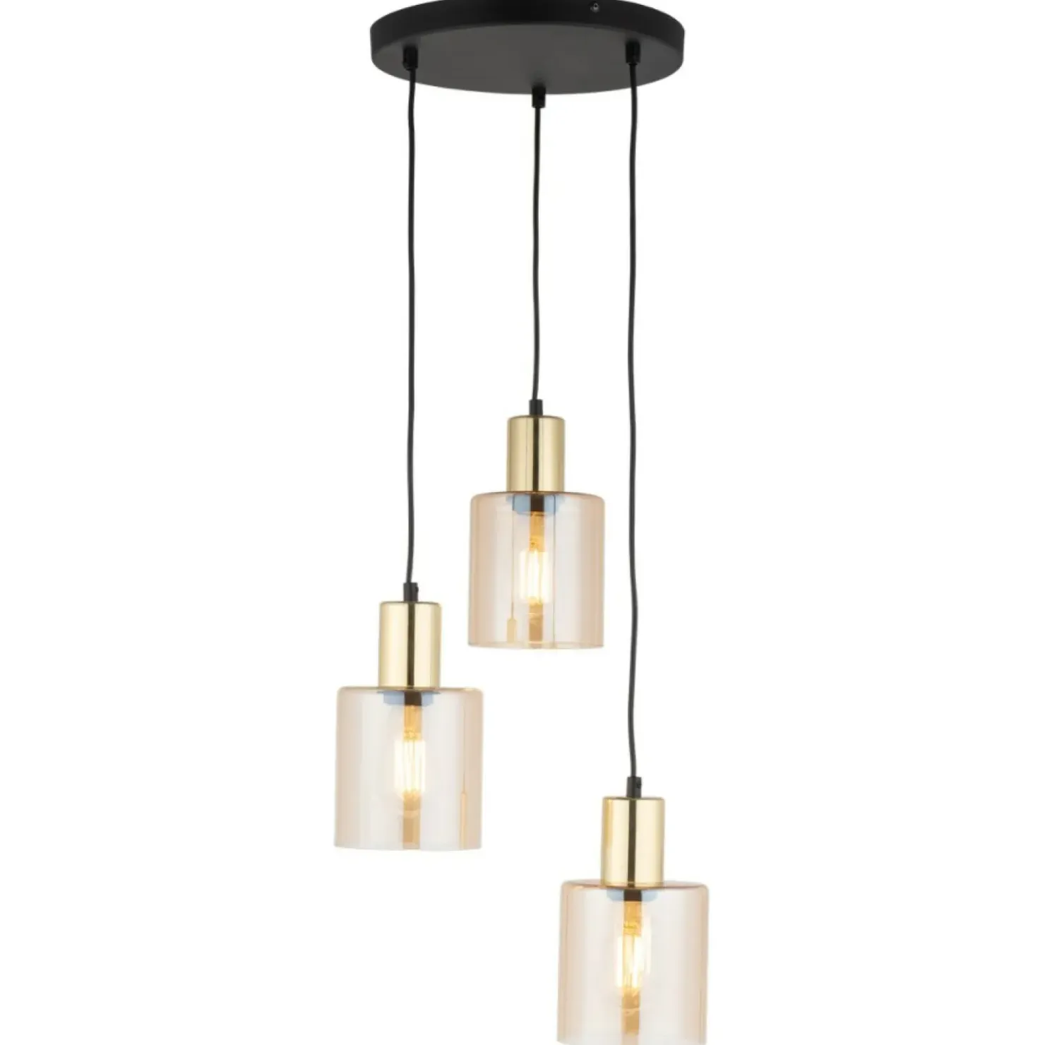 Hot Sklep Kaja Lampa wisząca z bursztynowymi kloszami TK 6667 z serii SIERRA GOLD