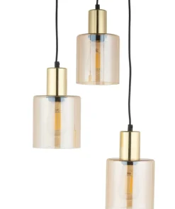 Hot Sklep Kaja Lampa wisząca z bursztynowymi kloszami TK 6667 z serii SIERRA GOLD