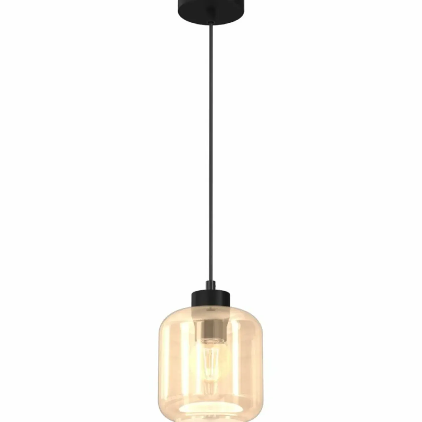 Fashion Sklep Kaja Lampa wisząca z ciepłym, dużym kloszem MLP8370 SOMBRA | Kaja
