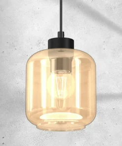 Fashion Sklep Kaja Lampa wisząca z ciepłym, dużym kloszem MLP8370 SOMBRA | Kaja