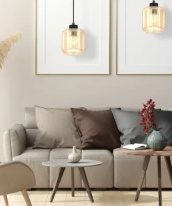 Fashion Sklep Kaja Lampa wisząca z ciepłym, dużym kloszem MLP8370 SOMBRA | Kaja