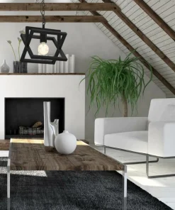 Sale Sklep Kaja Lampa wisząca z czarną ramką, styl industrialny MLP8562 z serii ARNOLD | Kaja Oś