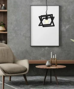 Sale Sklep Kaja Lampa wisząca z czarną ramką, styl industrialny MLP8562 z serii ARNOLD | Kaja Oś