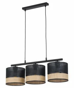 Best Sale Sklep Kaja Lampa wisząca z czarno-słomkowymi abażurami TK 4769 PAGLIA NEW | Kaja