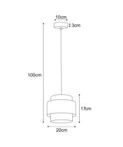 Lampa wisząca z czarno-szarym abażurem K-5170 z serii ETELA | Kaja*Sklep Kaja Hot