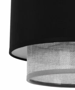 Lampa wisząca z czarno-szarym abażurem K-5170 z serii ETELA | Kaja*Sklep Kaja Hot