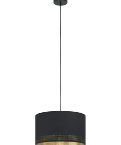 Best Sklep Kaja Lampa wisząca z czarno-złotym abażurem 99273 ESTEPERRA | Kaja