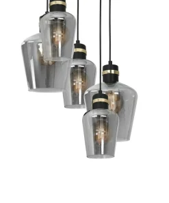 Sale Sklep Kaja Lampa wisząca z czarno-złotymi oprawkami MLP6542 RICHMOND | Kaja