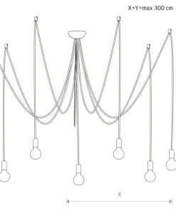 Best Sale Sklep Kaja Lampa wisząca z mi przewodami, pająk 6785 SPIDER | Kaja czarny