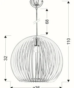 Lampa wisząca z m kloszem 31-50413 HAGA | Kaja Oświetlenie*Sklep Kaja Cheap