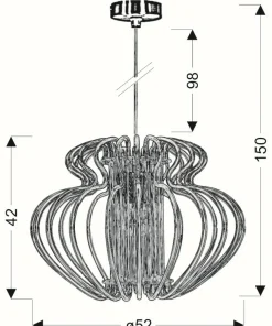 Lampa wisząca z mi rurkami 31-36578 IMPERIA | Kaja Oświetlenie*Sklep Kaja Outlet