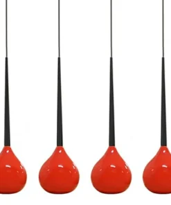 Clearance Sklep Kaja Lampa wisząca z czerwonymi kloszami na zwisach AZ1069 AGA | Kaja