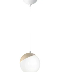 Store Sklep Kaja Lampa wisząca z dekoracyjnym podkloszem MLP5424 z serii SFERA WOOD | Kaja Oświet