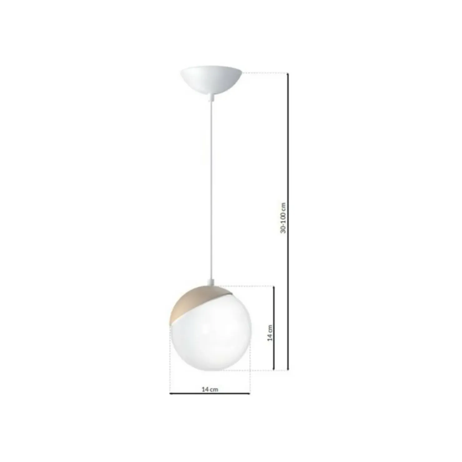Store Sklep Kaja Lampa wisząca z dekoracyjnym podkloszem MLP5424 z serii SFERA WOOD | Kaja Oświet