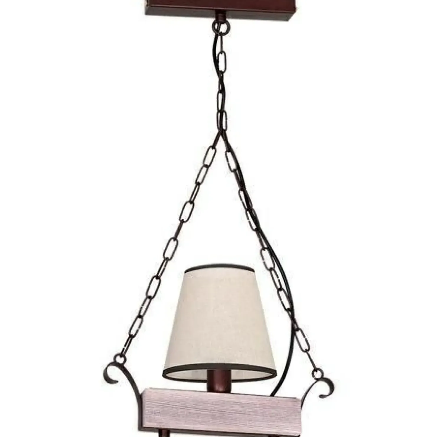 Lampa wisząca z drewnem i abażurem LX 42-8726 ADRIA | Kaja Oświetlenie*Sklep Kaja Cheap