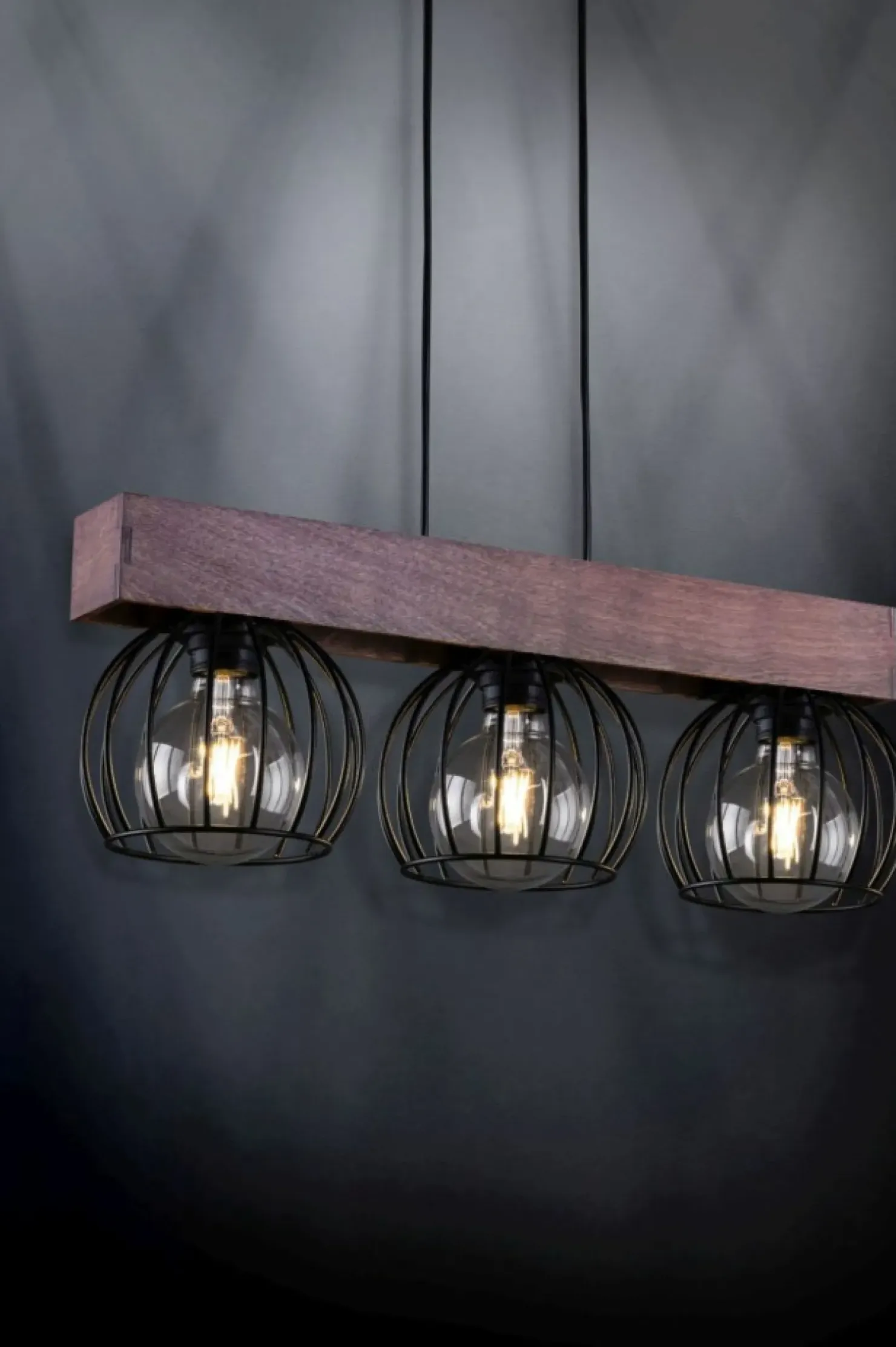 Discount Sklep Kaja Lampa wisząca z drewnianą listwą, nad stół SIG 31574 z serii MILAN