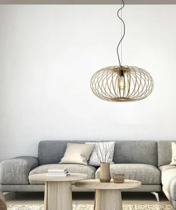 Best Sklep Kaja Lampa wisząca z drewnianych pasków 11409-79 z serii RACOON | Kaja drewno