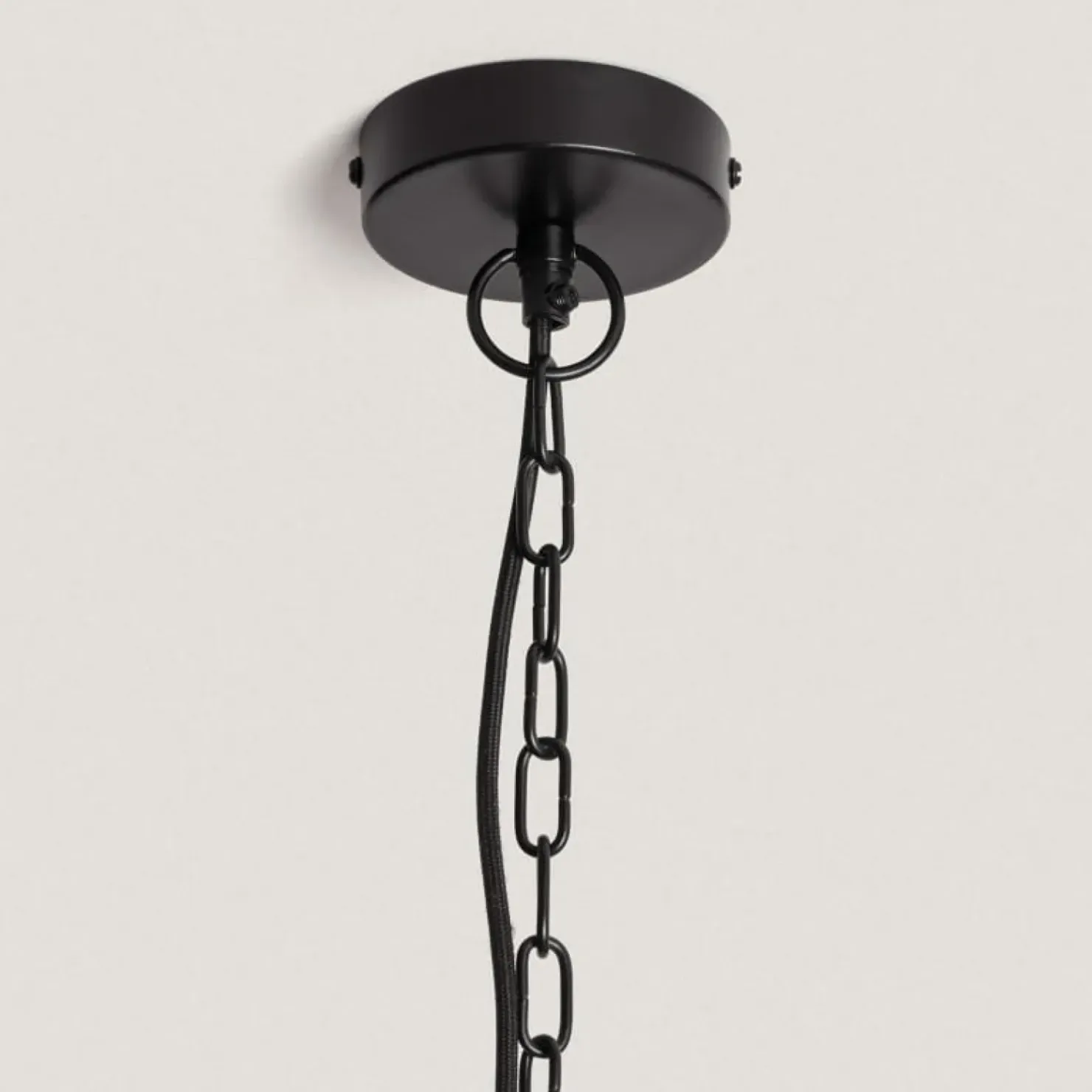 Outlet Sklep Kaja Lampa wisząca z drewnianym abażurem ABR-NLW35-BH-E27 BOHO | Kaja brązowy