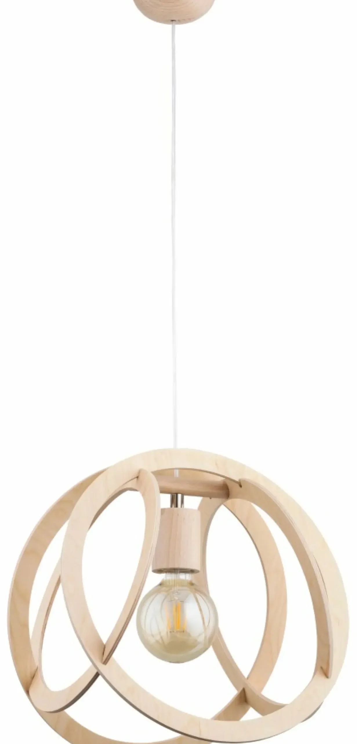 Best Sale Sklep Kaja Lampa wisząca z drewnianym, otwartym kloszem AL 61148 LORENA | Kaja