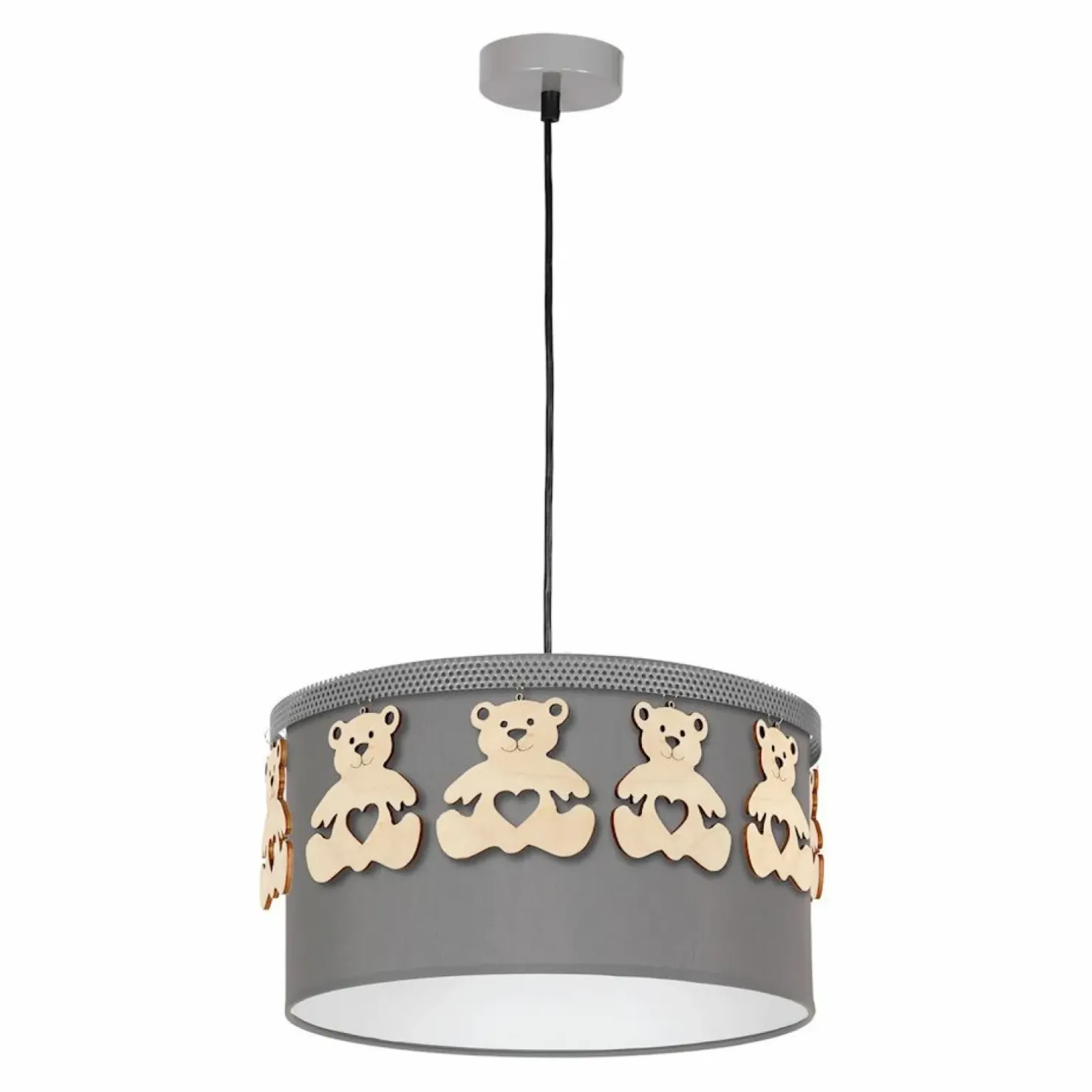 New Sklep Kaja Lampa wisząca z drewnianymi misiami MLP4961 MIŚ | Kaja Oświetlenie