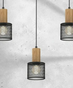 Fashion Sklep Kaja Lampa wisząca z drewnianymi elementami MLP8560 SOBRESA | Kaja