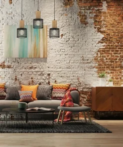Fashion Sklep Kaja Lampa wisząca z drewnianymi elementami MLP8560 SOBRESA | Kaja