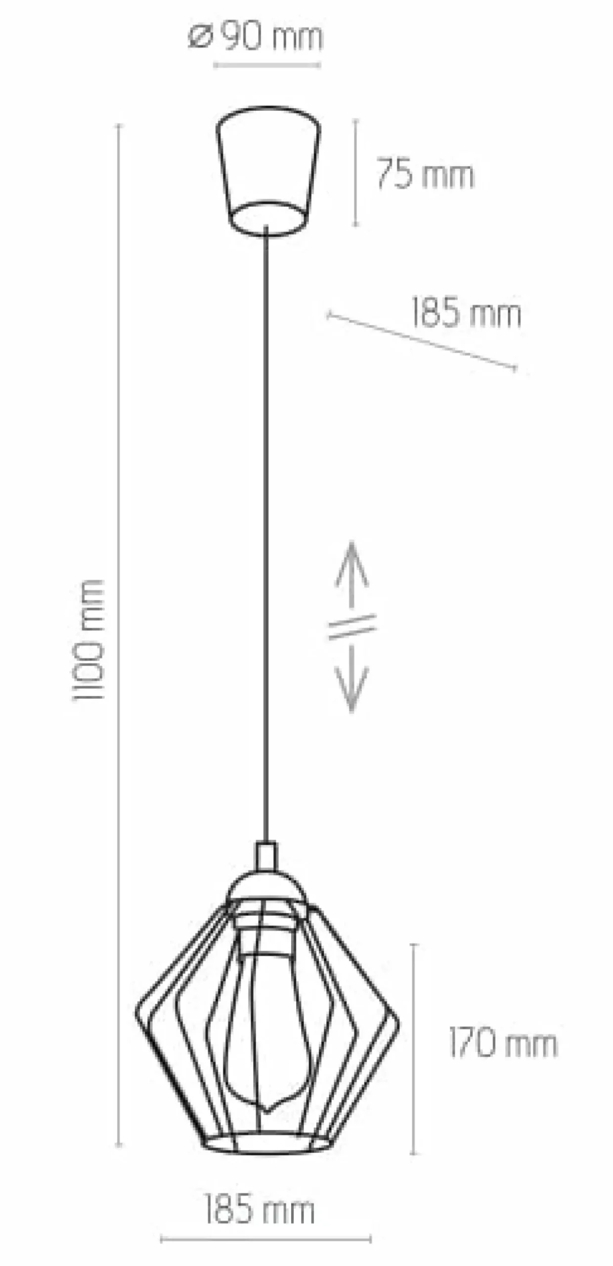 Best Sale Sklep Kaja Lampa wisząca z drucianym kloszem TK 1642 GALAXY | Kaja Oświetlenie