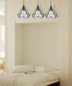 Sale Sklep Kaja Lampa wisząca z drucianymi kloszami ML162 TRIANGOLO | Kaja Oświetlenie czarny