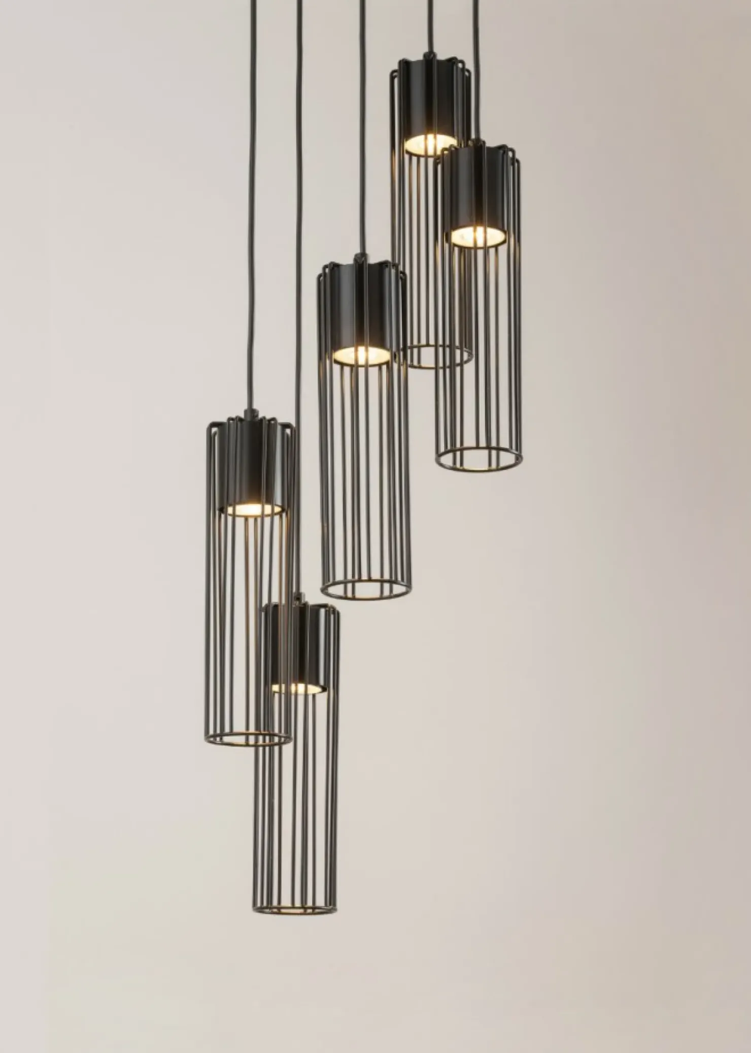 Best Sale Sklep Kaja Lampa wisząca z drucianymi kloszami, do jadalni SIG 33459 FOBIA CZ czarny