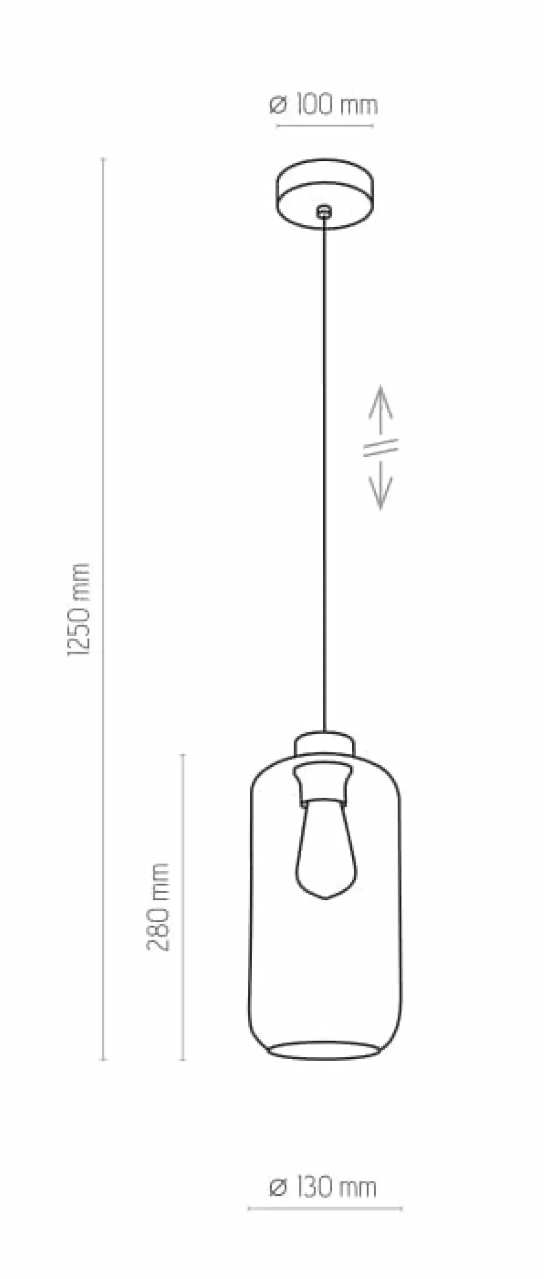 Best Sale Sklep Kaja Lampa wisząca z długim, wąskim kloszem TK 2077 MARCO | Kaja czarny