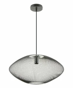 Flash Sale Sklep Kaja Lampa wisząca z dużym, drucianym kloszem A8032L-MBK ORION | Kaja