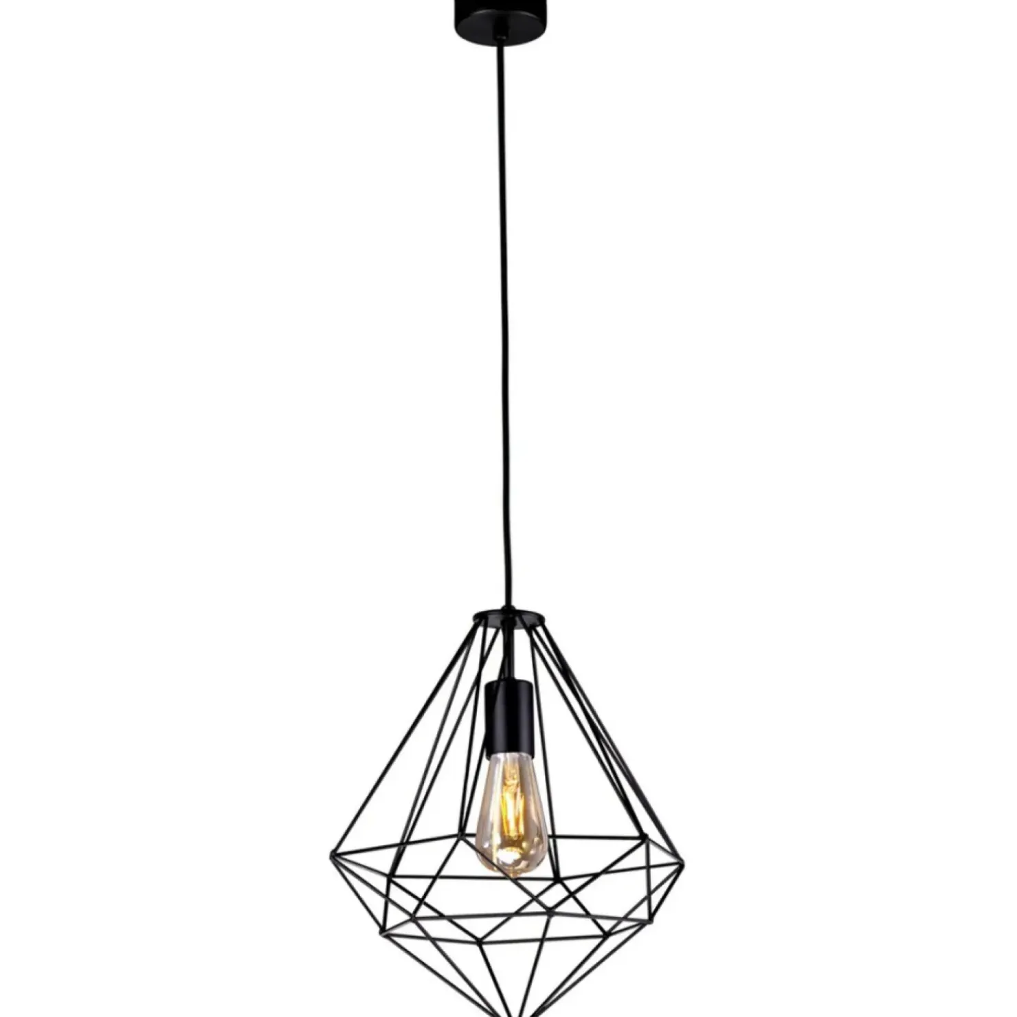 Best Sale Sklep Kaja Lampa wisząca z dużym, drucianym kloszem K-4000 MARKO | Kaja czarny