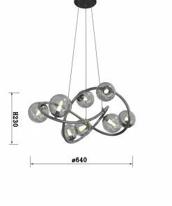 New Sklep Kaja Lampa wisząca z dymionymi kloszami WF 7014-805 NANCY | Kaja